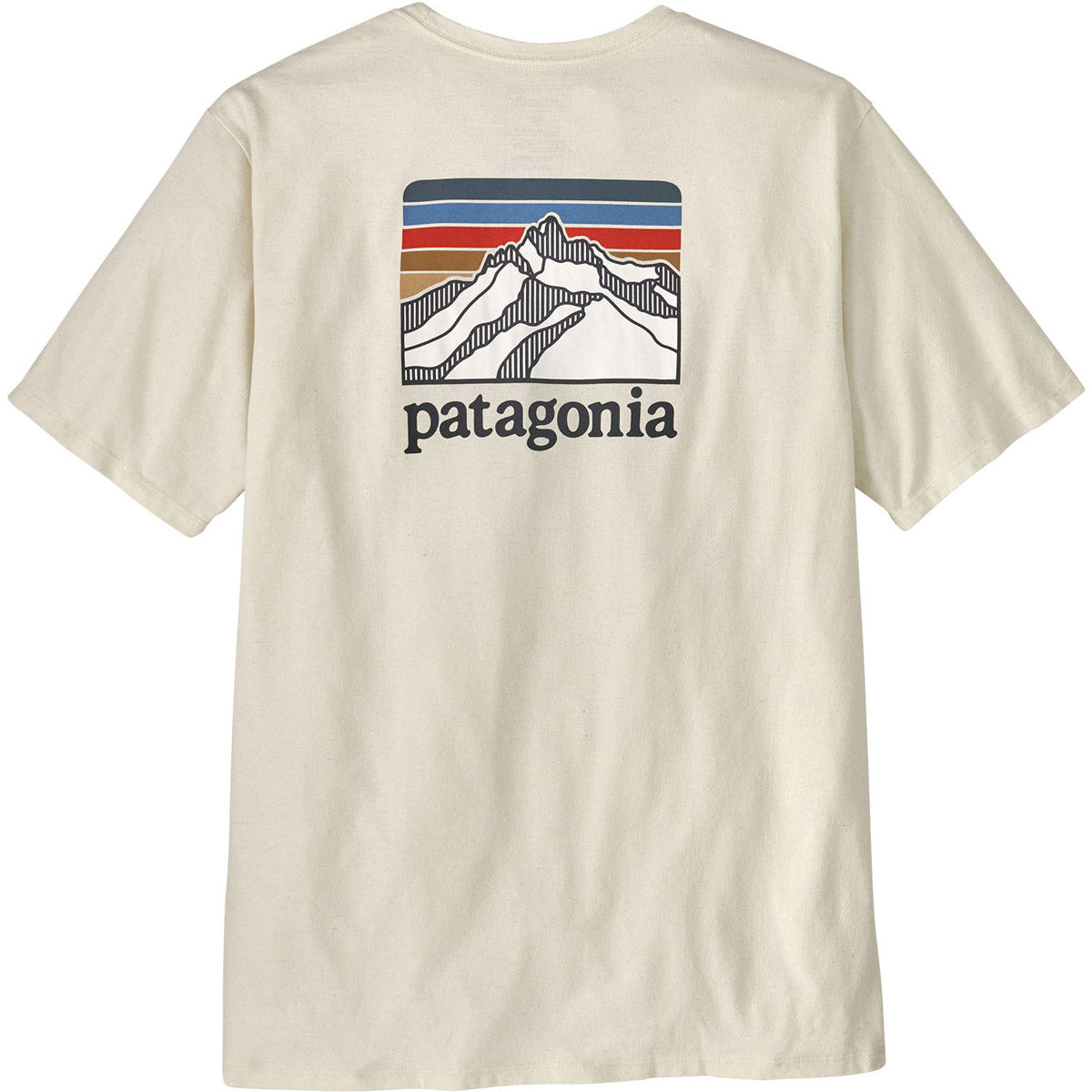 Patagonia Men's Line Logo Ridge Pullovercket Responsibili-Tee Birch White