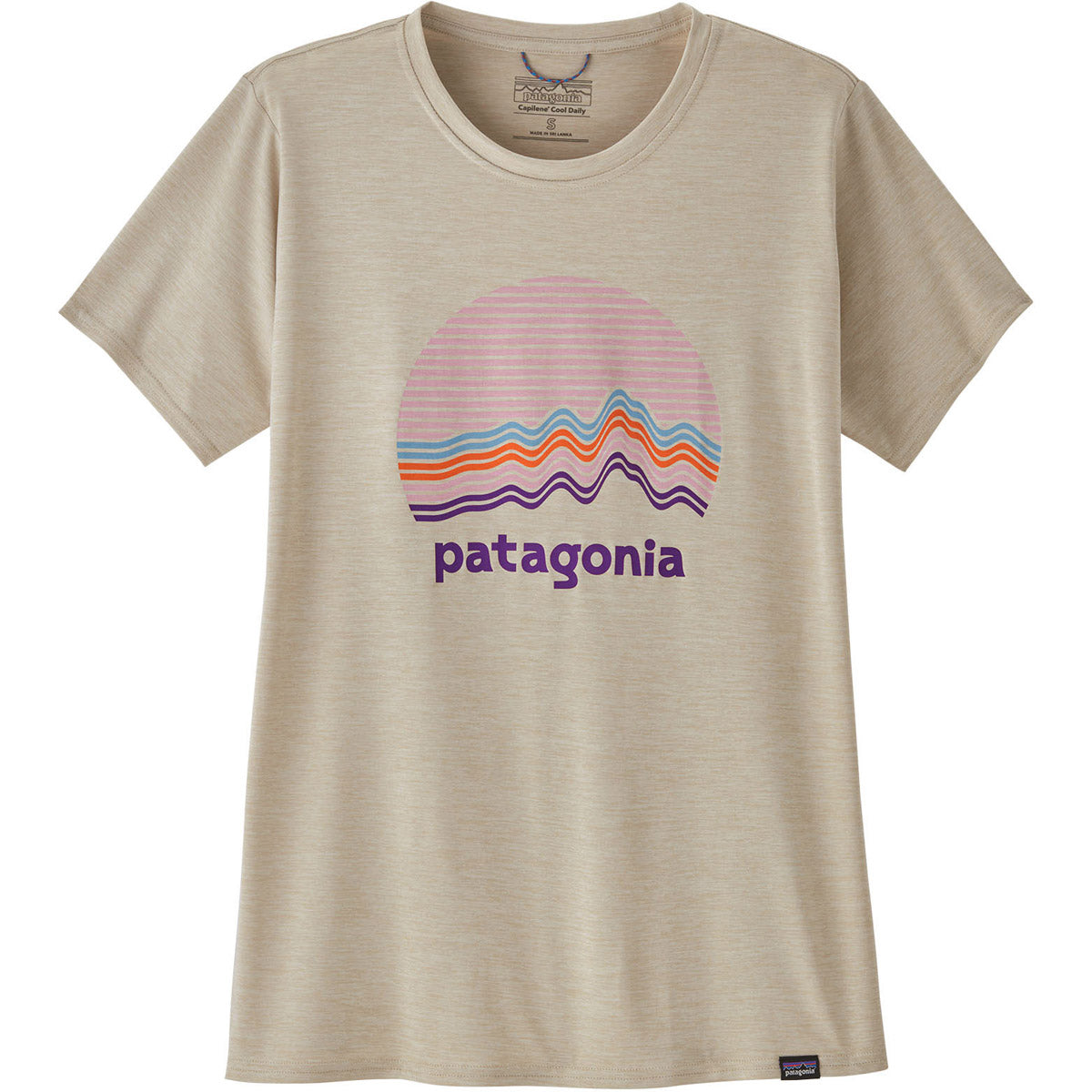 Patagonia Women&#39;s Cap Cool Daily Graphic Shirt Ridge Rise Moonlight: Pumice X-Dye