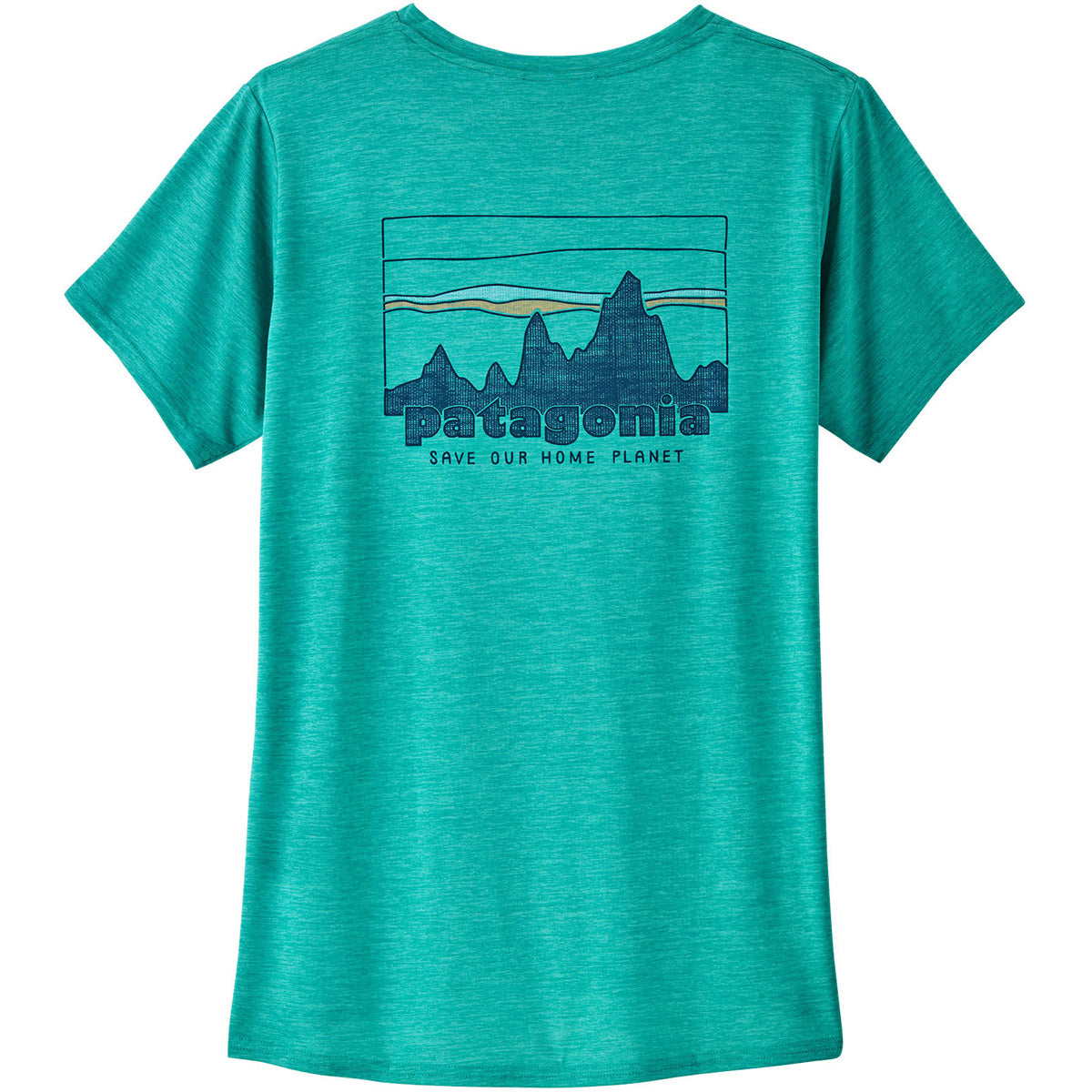 Patagonia Women&#39;s Cap Cool Daily Graphic Shirt &#39;73 Skyline: Subtidal Blue X-Dye