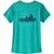 Patagonia Women's Cap Cool Daily Graphic Shirt '73 Skyline: Subtidal Blue X-Dye