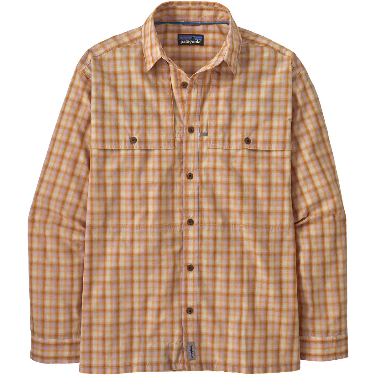 Patagonia Men&#39;s Long-Sleeved Island Hopper Shirt Mirrored: Golden Caramel