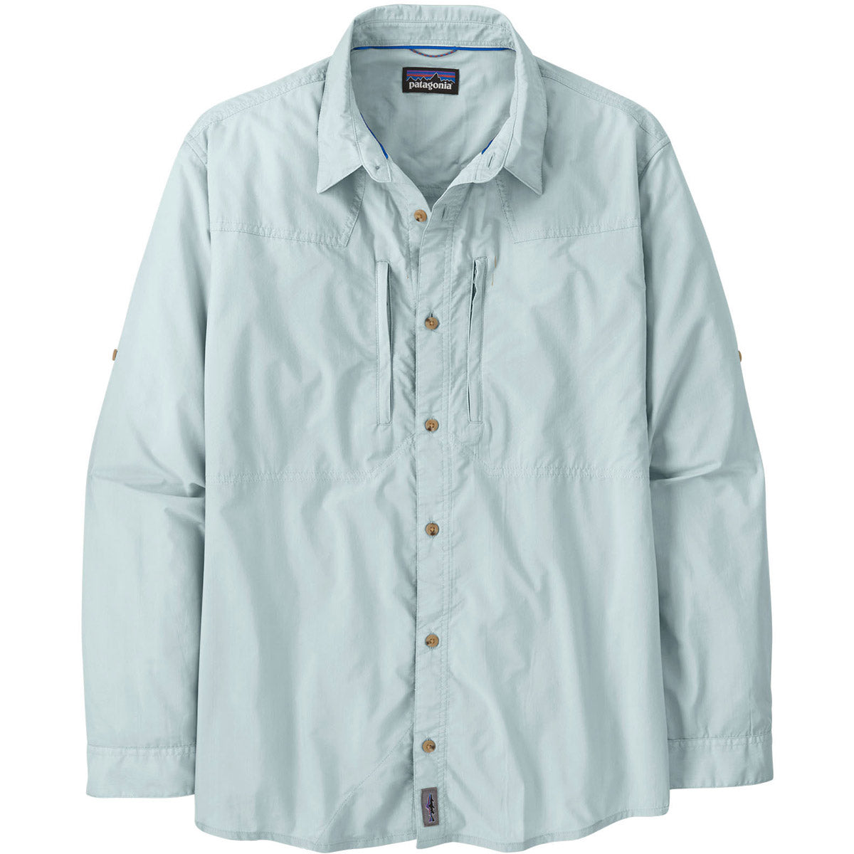 Patagonia Men&#39;s Long-Sleeved Sun Stretch Shirt Chilled Blue