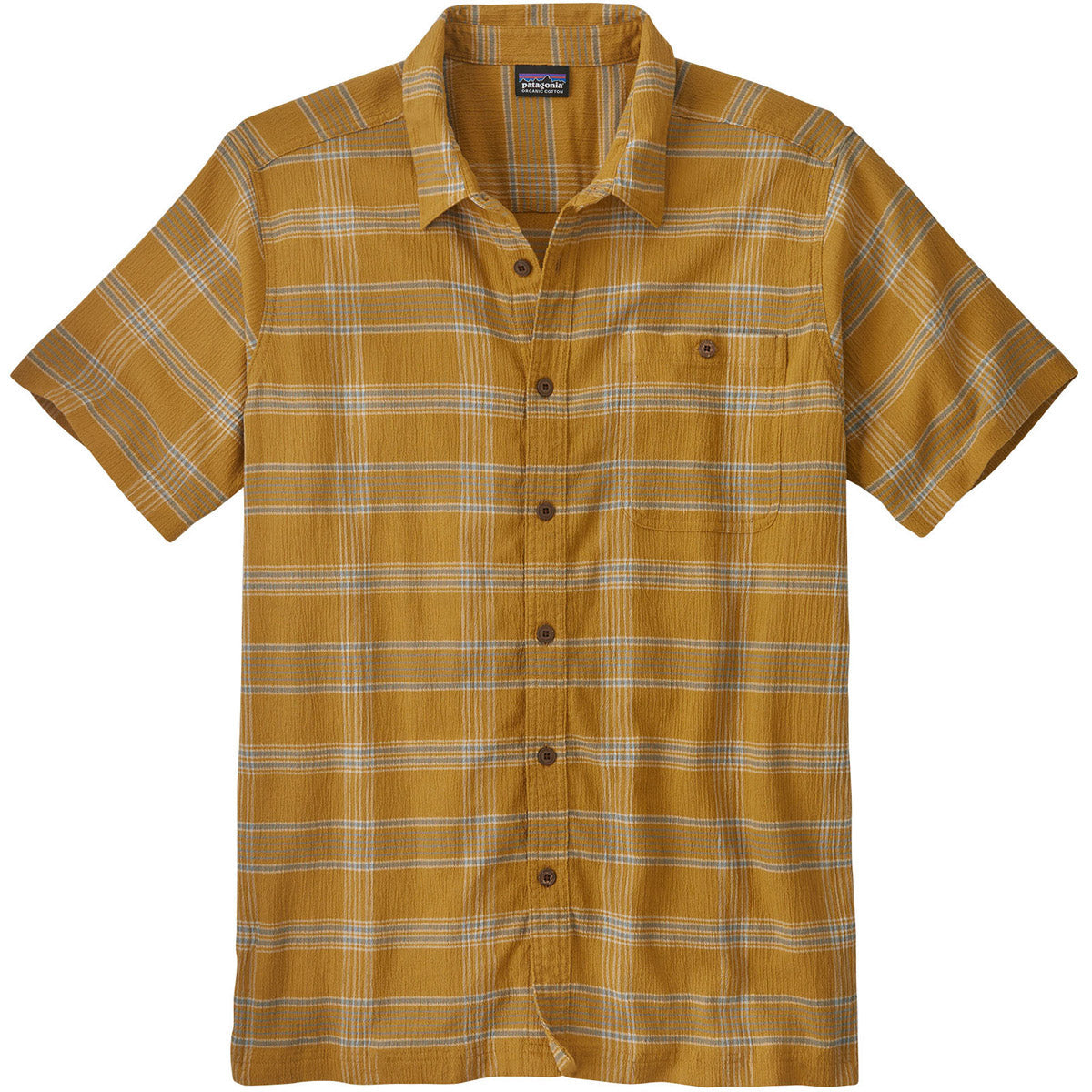 Patagonia Men's A/C Button Up Shirt Discovery: Pufferfish Gold