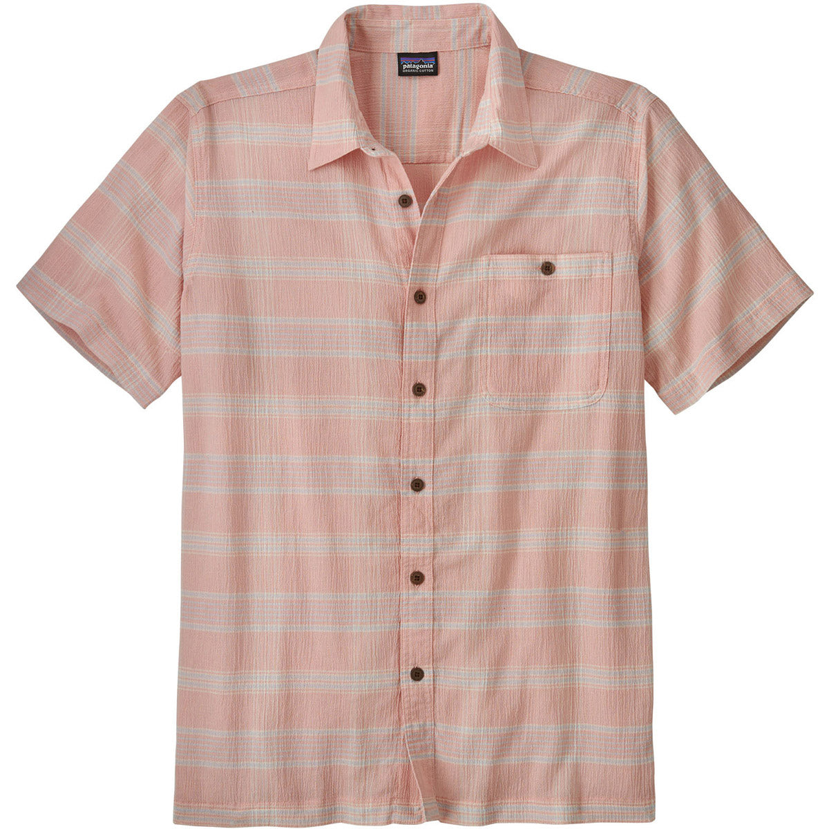 Patagonia Men's A/C Button Up Shirt Discovery: Whisker Pink