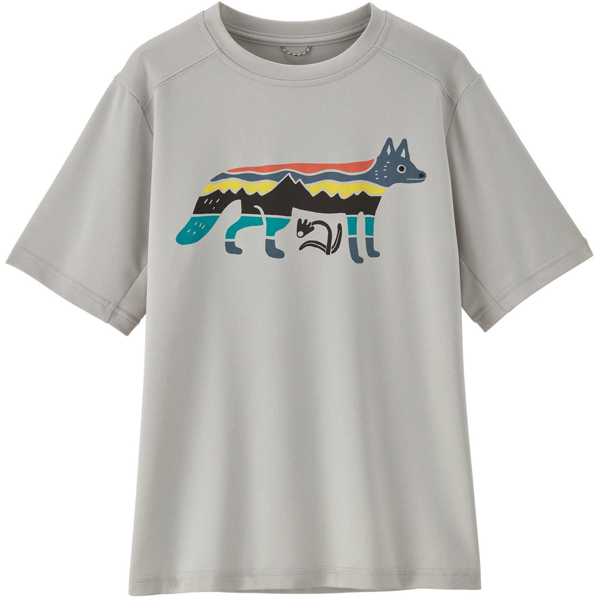 Patagonia Kids' Capilene Silkweight T-Shirt Foxy Fitz: Tailored Grey