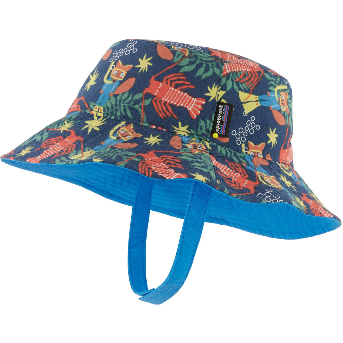 Patagonia Baby Sun Bucket Hat Drew and Lobby: Lagom Blue