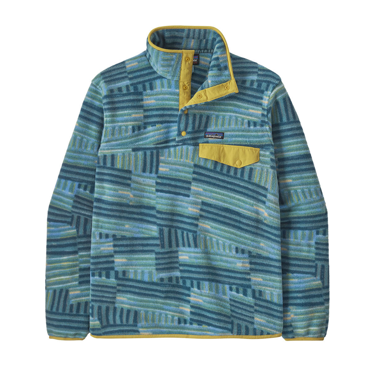 Patagonia Mens Lightweight Synchilla Snap-T Fleece Pullover Quilty Fitz: Wetland Blue