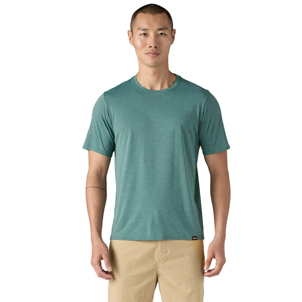 Patagonia Mens Capilene Cool Daily Shirt Wetland Blue - Light Wetland Blue X-Dye