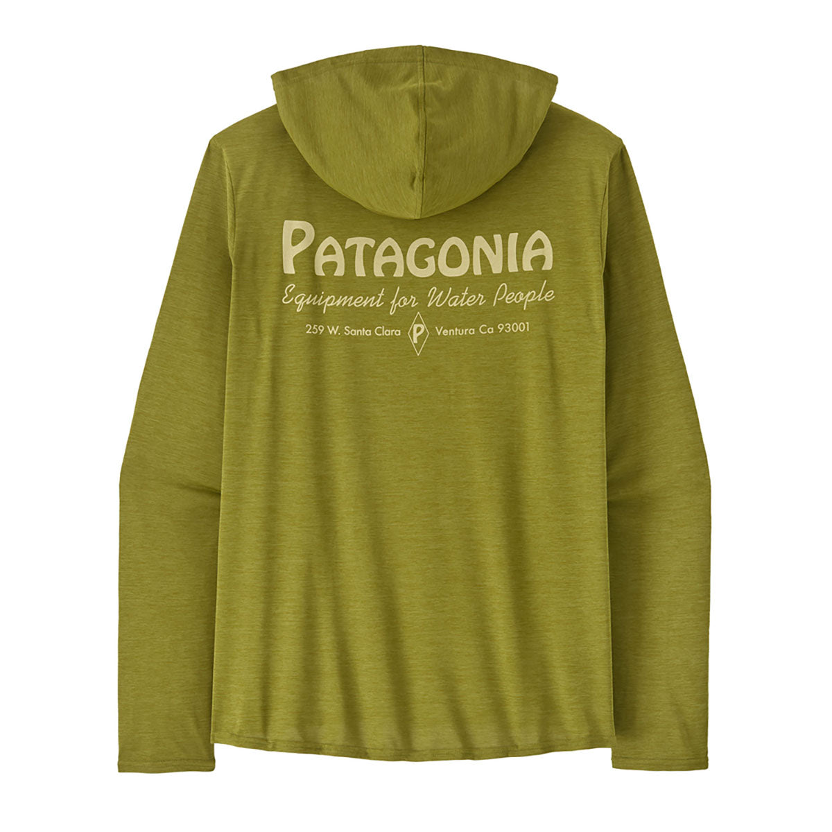 Patagonia Mens Capilene Cool Daily Graphic Hoody Water People Banner: Graze Green X-Dye