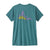 Patagonia Womens Capilene Cool Daily Graphic Shirt - Lands Berm ogo: Wetland Blue X-Dye / L