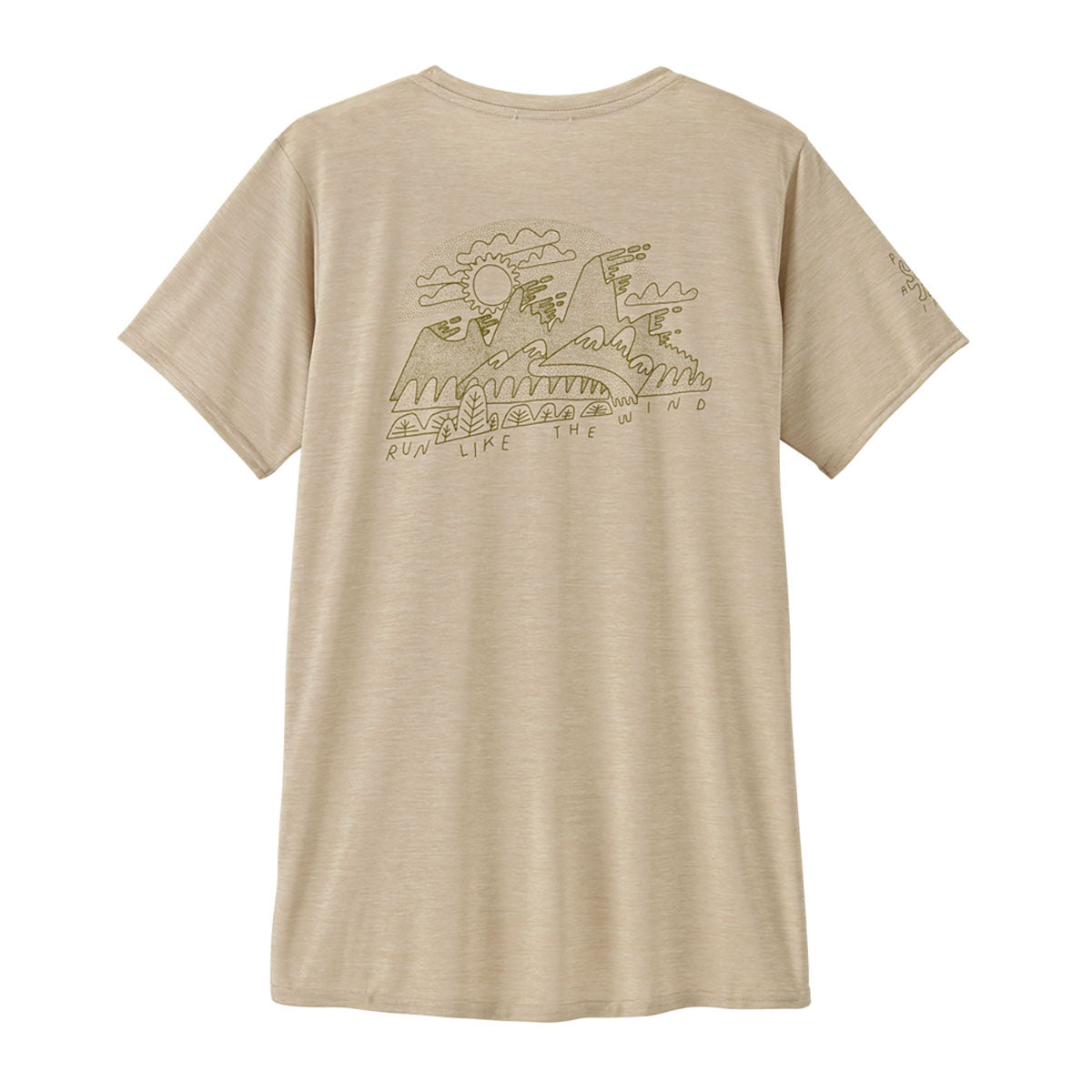 Patagonia Womens Capilene Cool Daily Graphic Shirt - Lands Wind Runner: Pumice X-Dye
