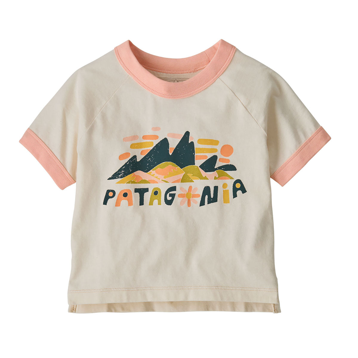 Patagonia Baby Ringer T-Shirt Fitz Roy Superbloom: Undyed Natural