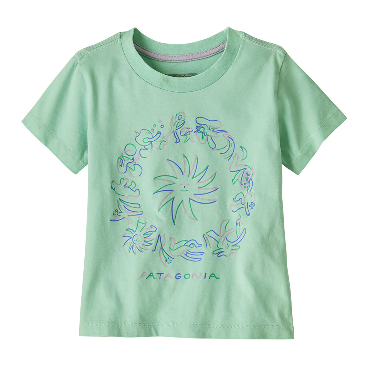 Patagonia Baby Graphic T-Shirt Solar Roller: Rinsed Green