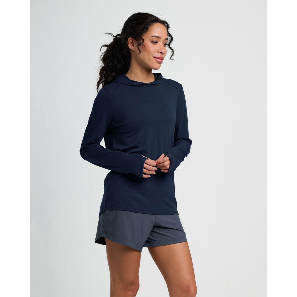 Free Fly Apparel Womens Bamboo Shade Hoodie II Deep Navy