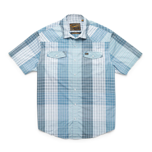 Howler Brothers Mens H Bar B Snapshirt COT Cottage Plaid: Blues