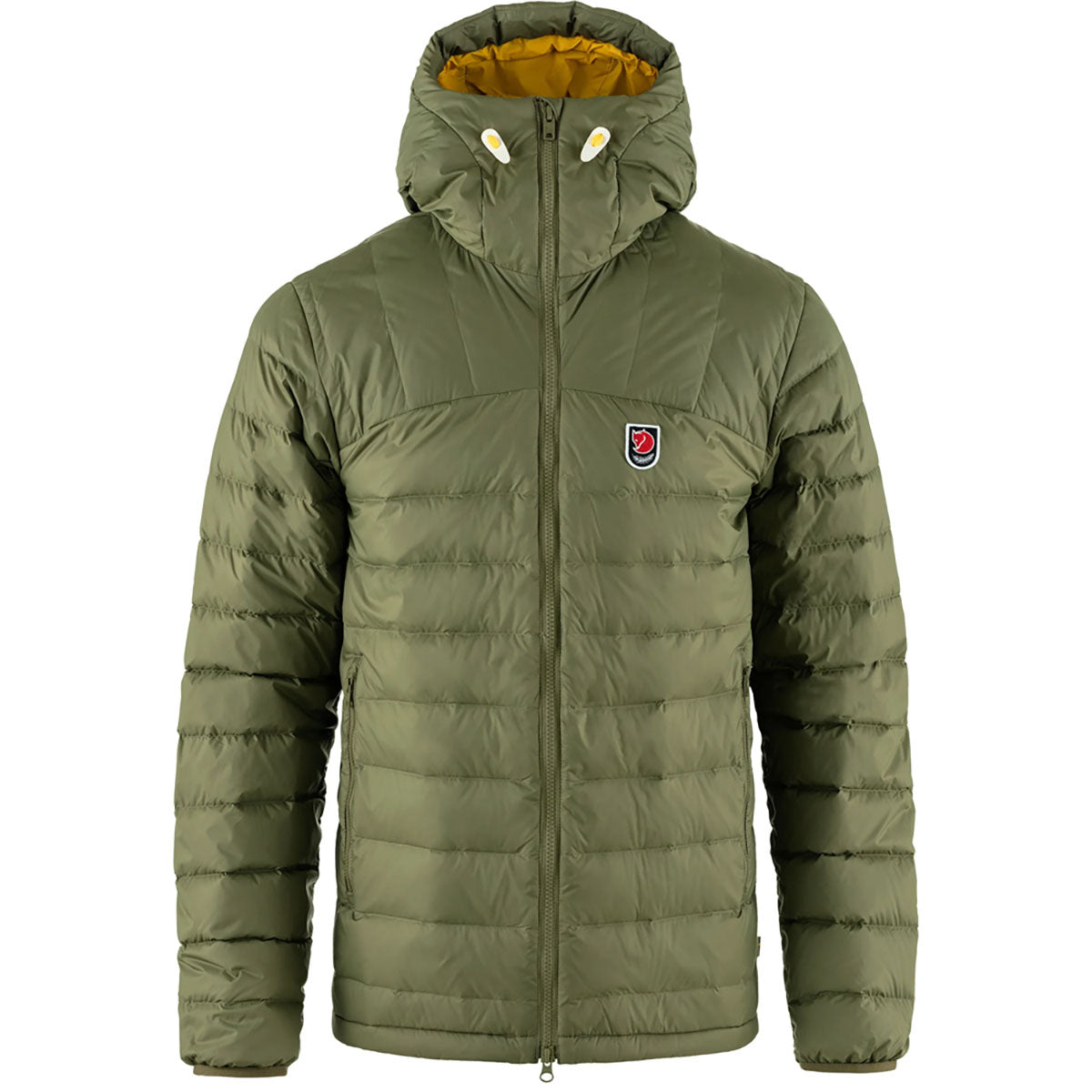 Fjallraven Mens Expedition Pack Down Hoodie Green-Mustard Yellow
