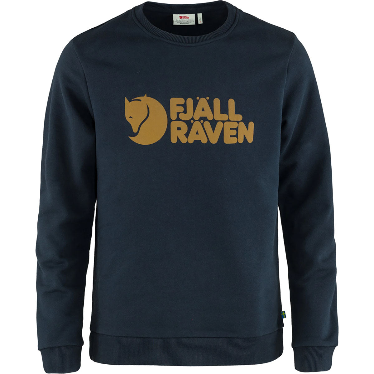 Mens Fjallraven Logo Sweater Dark Navy