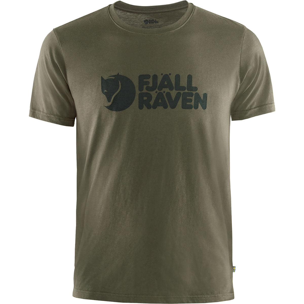 Mens Fjallraven Logo T-shirt Dark Olive