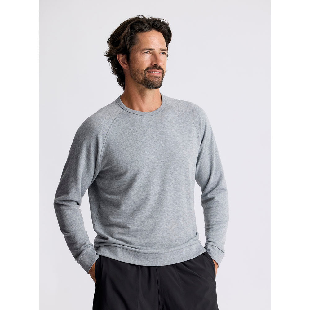 Free Fly Apparel Mens Bamboo Lightweight Fleece Crew Heather Grey