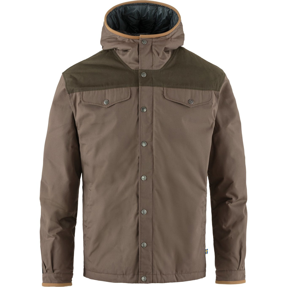 Fjallraven Mens Greenland No. 1 Down Jacket 244-633 Suede Brown/Dark Olive