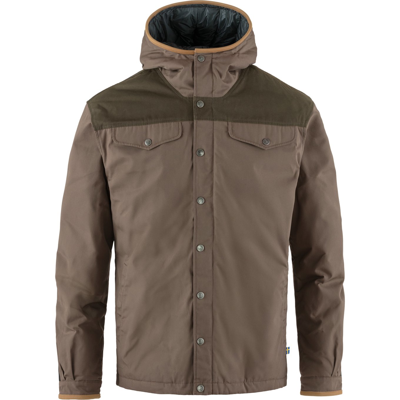 Fjallraven Mens Greenland No. 1 Down Jacket 244-633 Suede Brown/Dark Olive