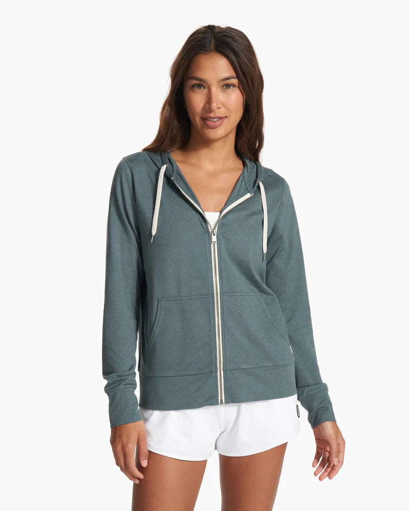 Vuori Womens Halo Performance Hoodie 2.0 HSO Stone Heather