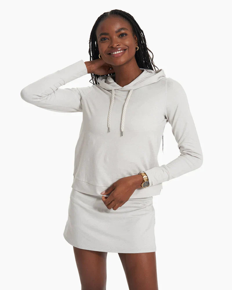 Vuori Womens Halo Essential Hoodie HST Salt Heather