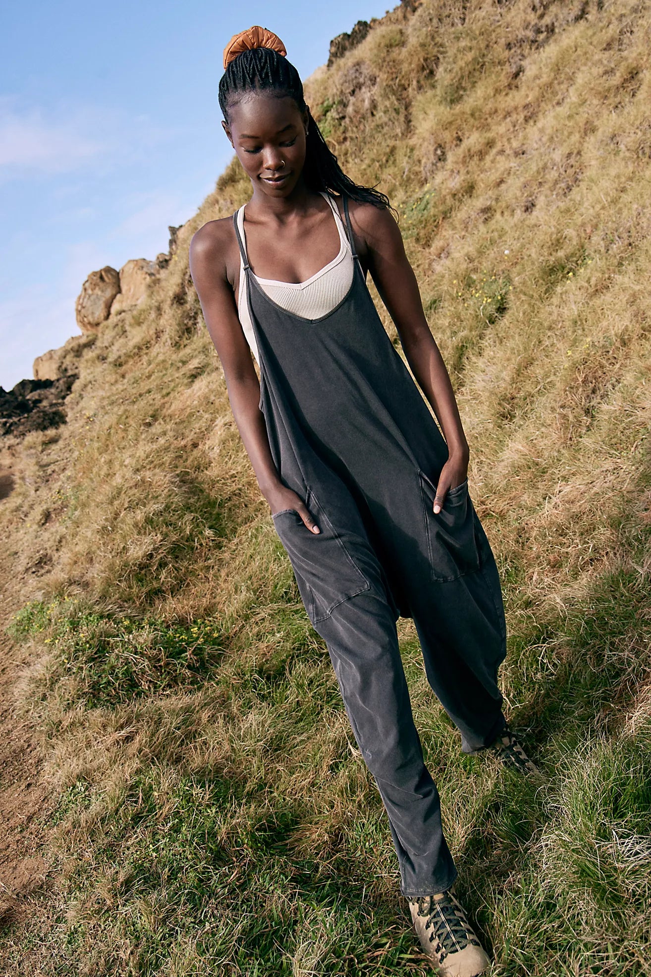 Free People Movement Womens Hot Shot Onesie 3352 age Stone / S