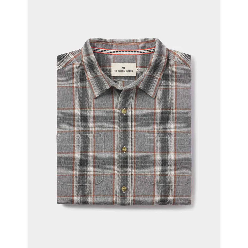 The Normal Brand Men's Jackson Button Up Shirt Grey Plaid
