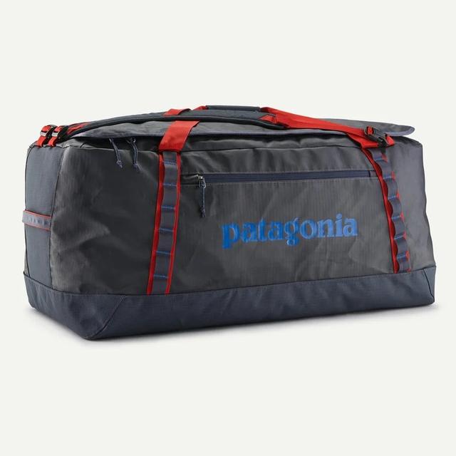 Patagonia Black Hole Duffel 100L SMRE Smolder Blue w/Amanita Red