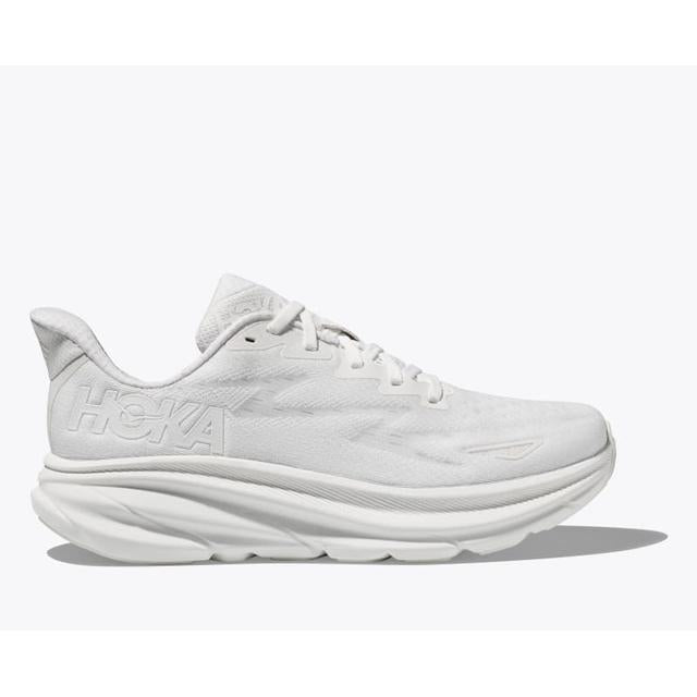 Hoka Womens Clifton 9 - Wide White / White