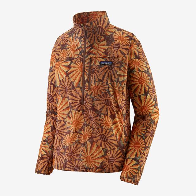 Patagonia Women's Houdini Stash 1/2-Zip Pullover WVA Sun Wave: Vivid Apricot / S