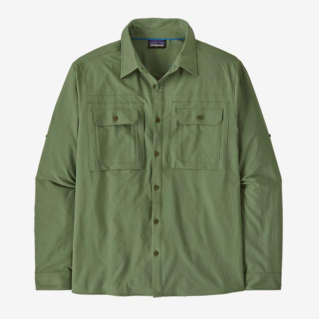 Patagonia Mens Long-Sleeved Self Guided Sun Shirt TNGR Terrain Green