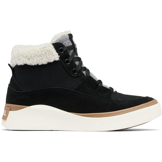 Sorel Womens Out N About IV Mid Sneaker Waterproof 010 Black/Sea Salt