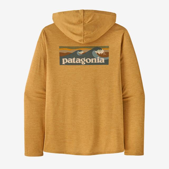 Patagonia Men&#39;s Capilene Cool Daily Graphic Hoody BBTX Boardshort Logo: Beeswax Tan X-Dye