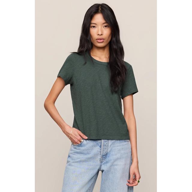 Z Supply W Junie Slub Tee Shirt EMC Emerald Cove