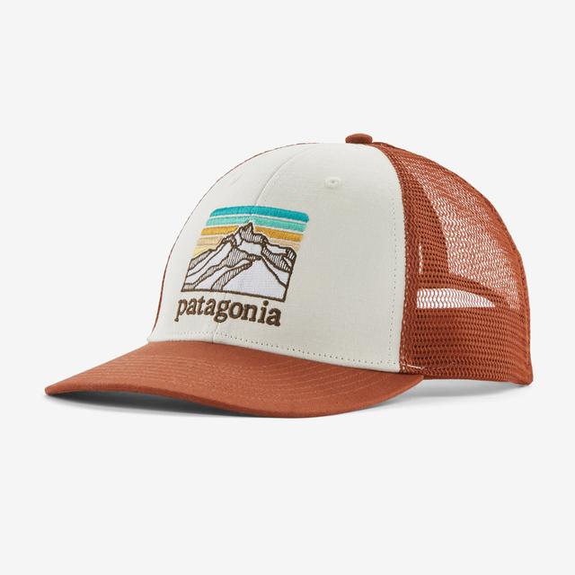 Patagonia Line Logo Ridge LoPro Trucker Hat WHBU White w/Burnished Red