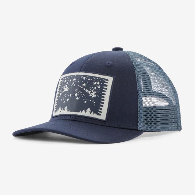 Patagonia Kids&#39; Trucker Hat SFLN Silent Flight: New Navy