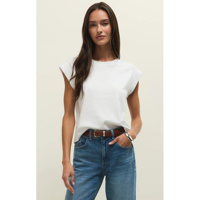 Z Supply W Camino Jersey Top WHT White