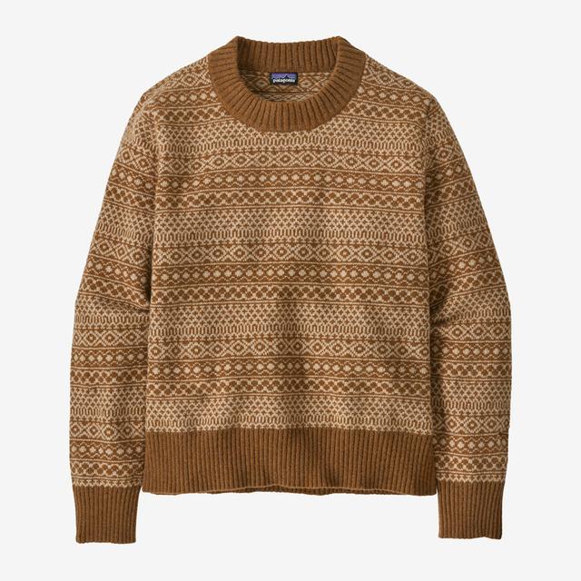 Patagonia Women's Recycled Wool Crewneck Sweater FISN Fireside: Shelter Brown