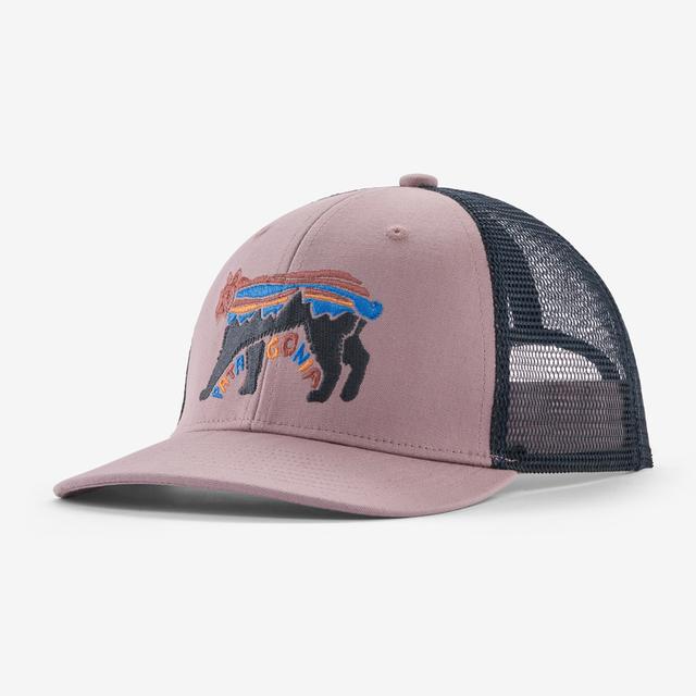 Patagonia Kids&#39; Trucker Hat FLSM Fitz Roy Lynx: Stormy Mauve