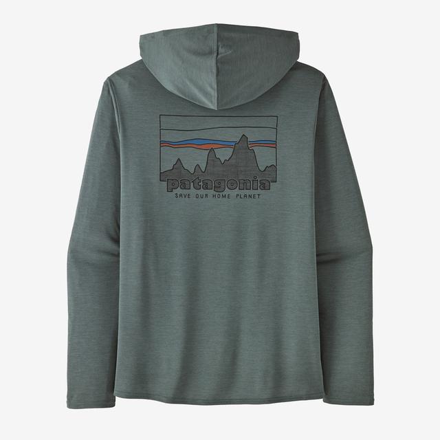 Patagonia Men&#39;s Capilene Cool Daily Graphic Hoody SKNX &#39;73 Skyline: Nouveau Green X-Dye