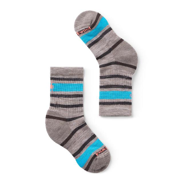 Smartwool Kids Hike Light Cushion Striped Crew Socks 880 Fossil