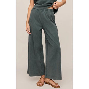 Z Supply W Scout Jersey Crop Flare Pant EMC Emerald Cove