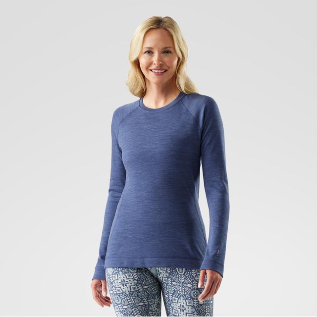 Smartwool Womens Classic Thermal Merino Base Layer Crew P44 Nightfall Blue Heather