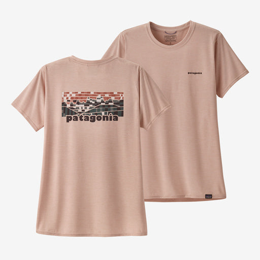 Patagonia Women&#39;s Cap Cool Daily Graphic Shirt FEPX Fitz Roy Elements: Cozy Peach X-Dye