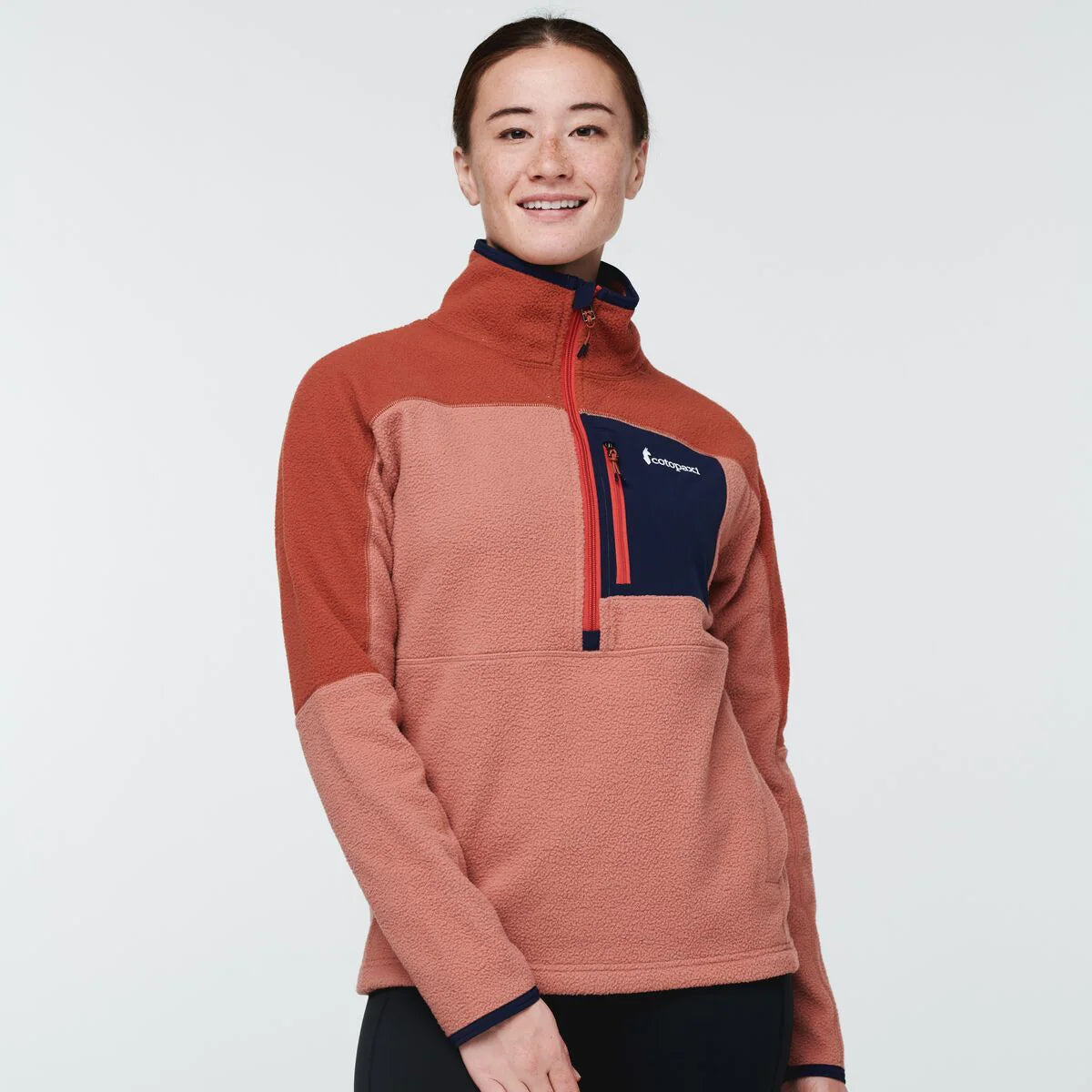 Cotopaxi Women&#39;s Abrazo Half-Zip Fleece Jacket SPCEA Spice &amp; Earthen