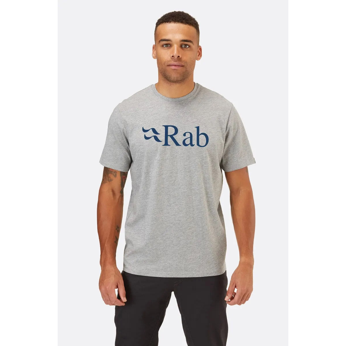 Rab Men&#39;s Stance Logo Organic Cotton Tee Grey Marl