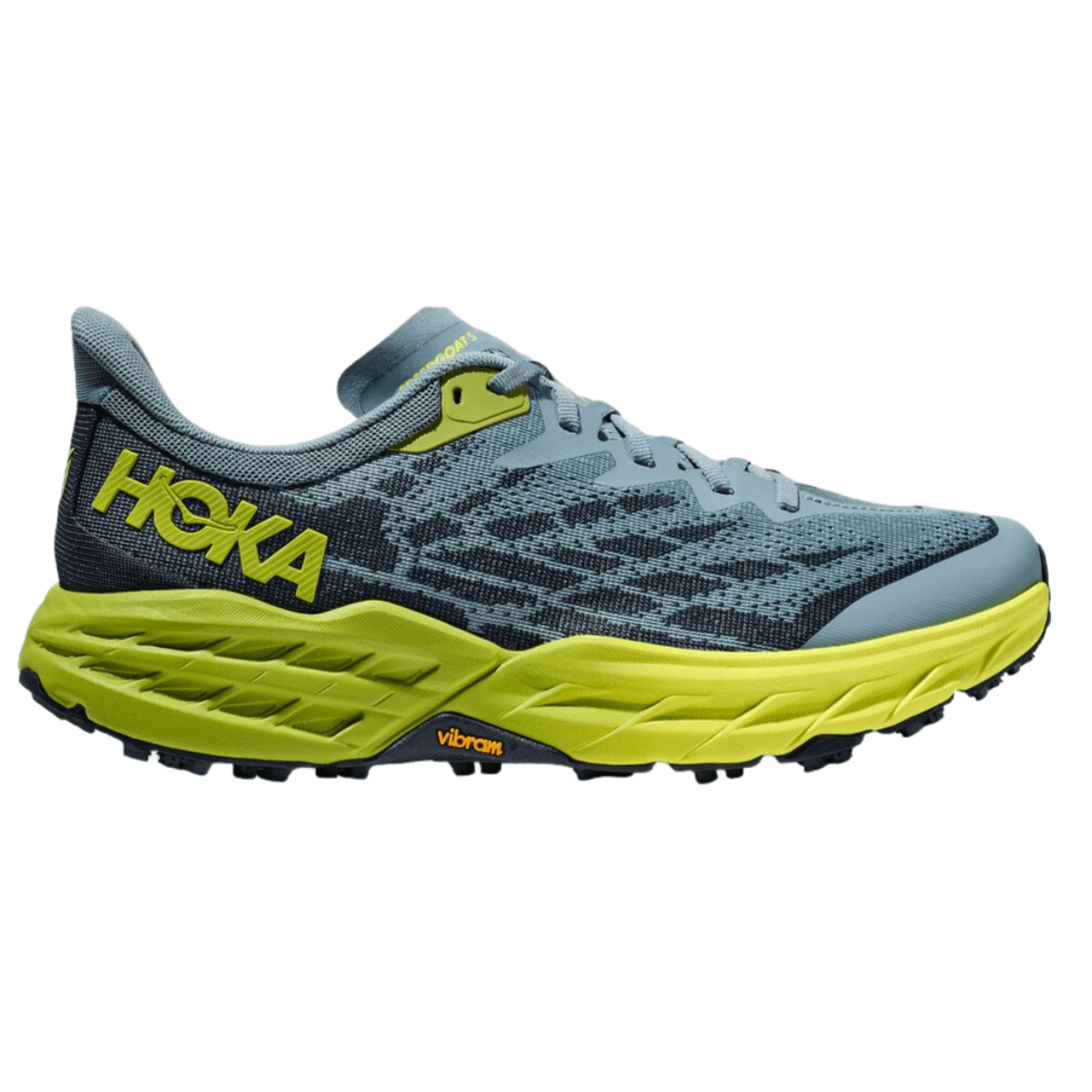 Hoka Men&#39;s Speedgoat 5 Stone Blue/Dark Citron