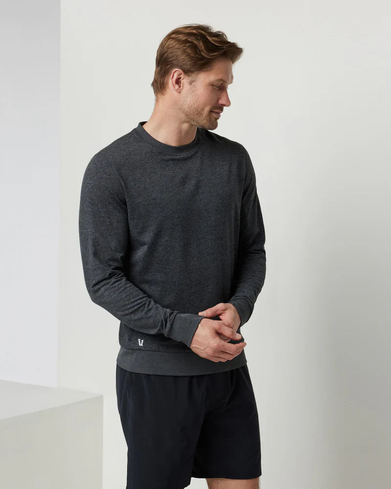 Vuori Mens Ponto Performance Crew GYH Grey Heather